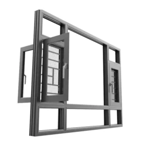 KT 100 High Quality Modern Design Swing Outward Casement Window Soundproof Aluminum System for Outdoor Exterior Kitchen Villa