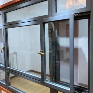 Aluminum Outward Swing Casement Window Hurricane-Proof Wind-Resistant Double Glass Sliding Open Style for House Drift Window