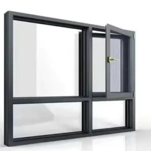 KT Modern Design Quiet Standard Swing Window Double-Layer Aluminum Casement with Insulation for Kitchen Use