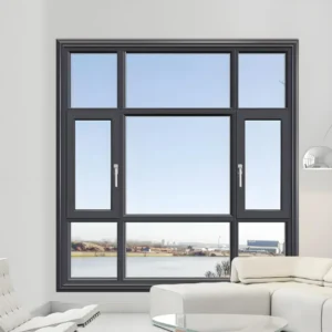 KT Aluminium Casement Window Soundproof Double Glass Swing  for Bedroom or Apartment Safety Insulated Ventanas Antiruido