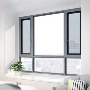 KT Modern Anti-Hurricane Aluminum Casement Window High-Impact Horizontal Opening for Kitchen Bedroom Living Room Use Ropo